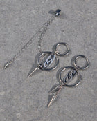 Ateez Spike and Chain Mismatched Earrings