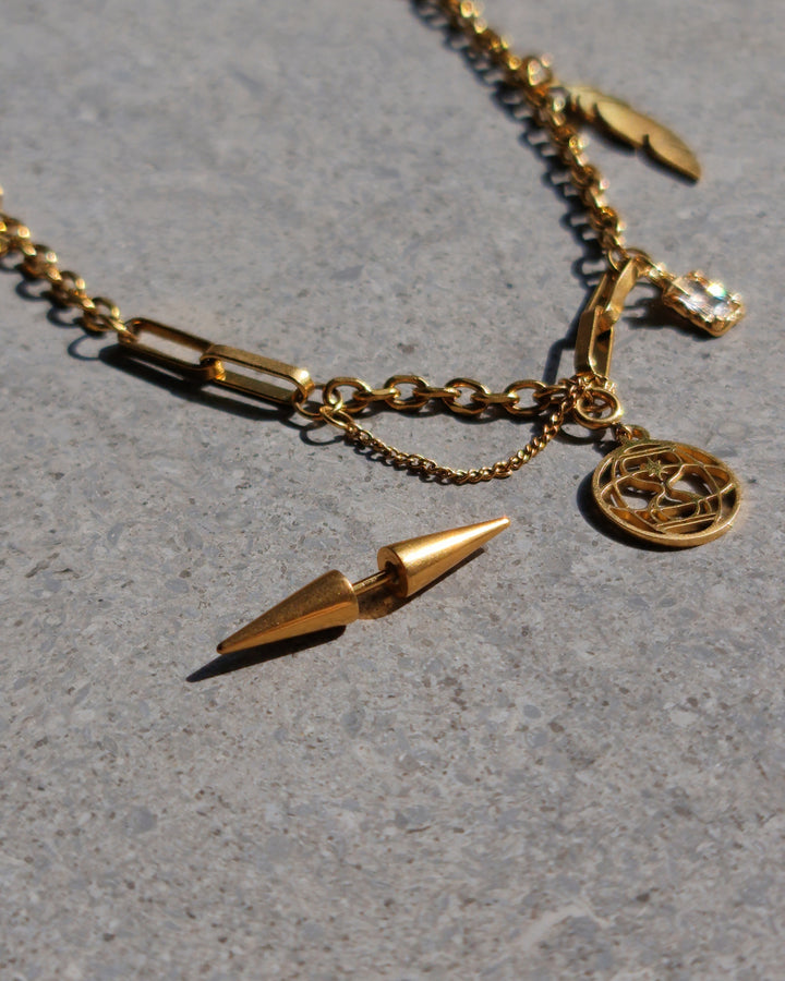 Ateez Hourglass Gold Necklace - Nikaneko