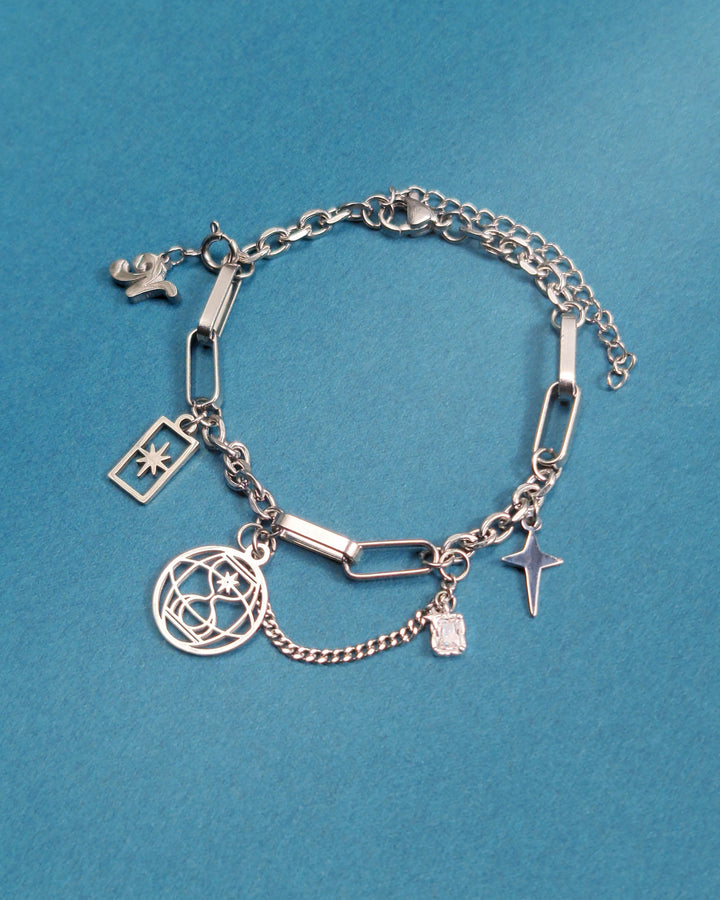 Nikaneko - Ateez Hourglass Silver Bracelet 