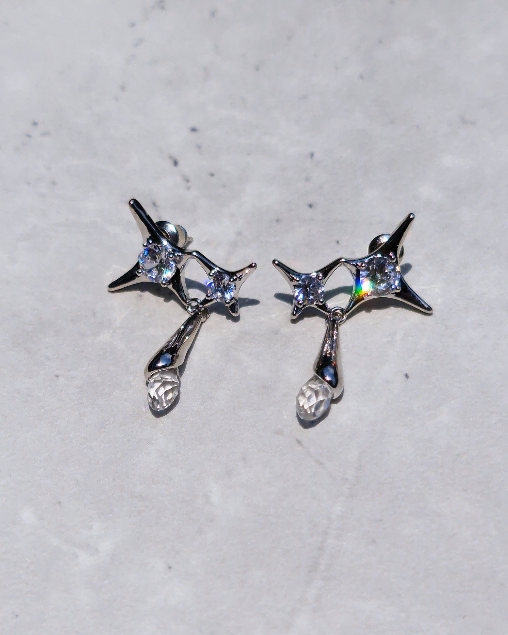 Crystal Drop Earrings - Nikaneko