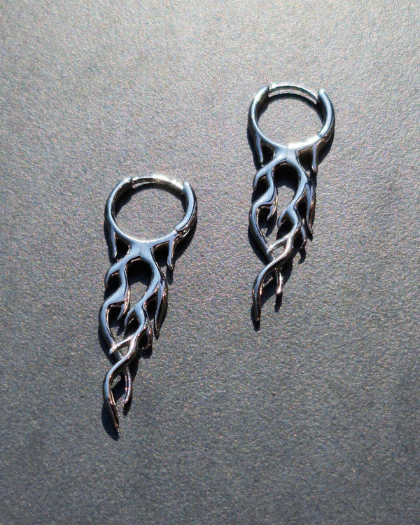 Endless Fire Earrings Silver