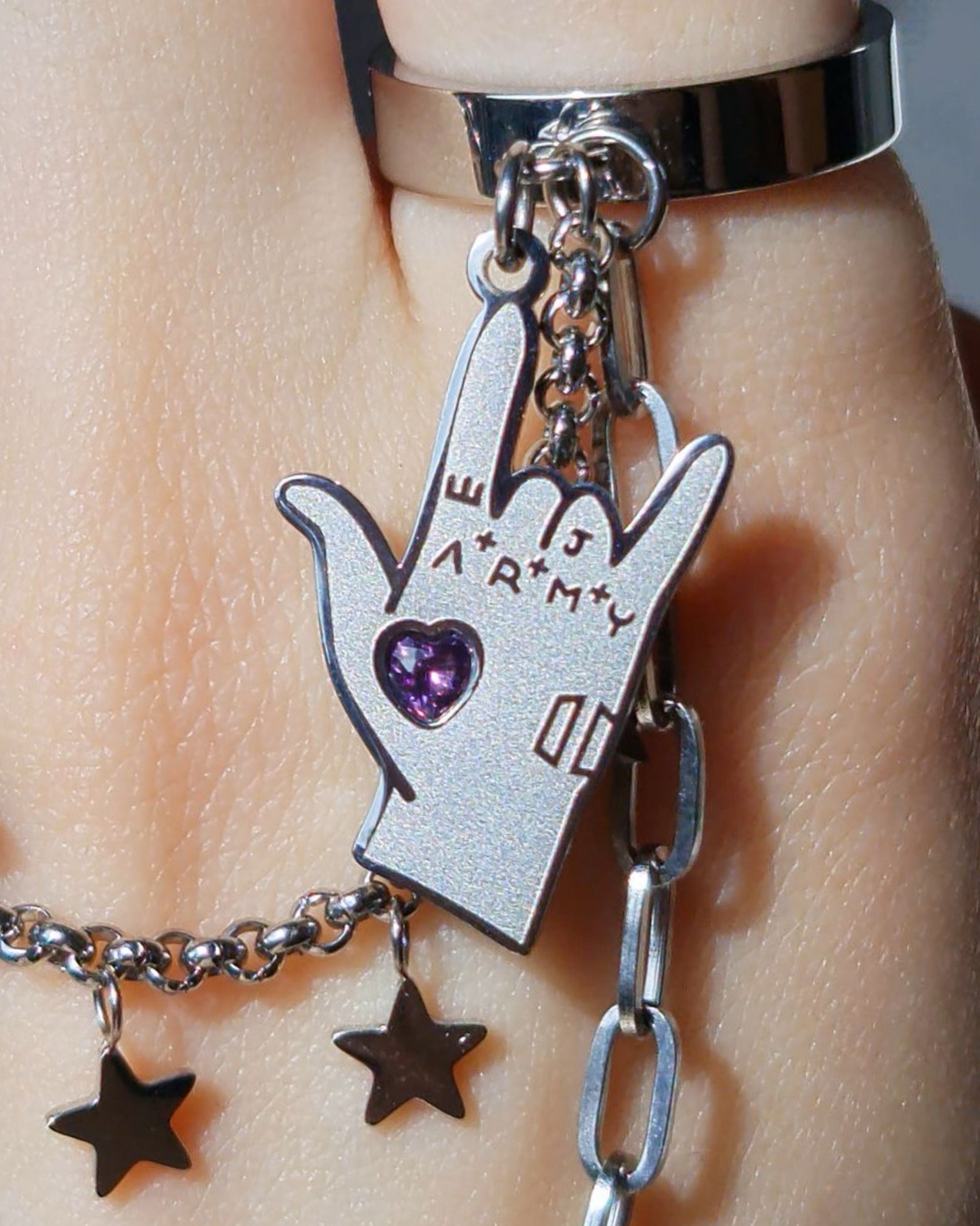 Jungkook Inspired Double Chain Ring Eternal Seven - Nikaneko