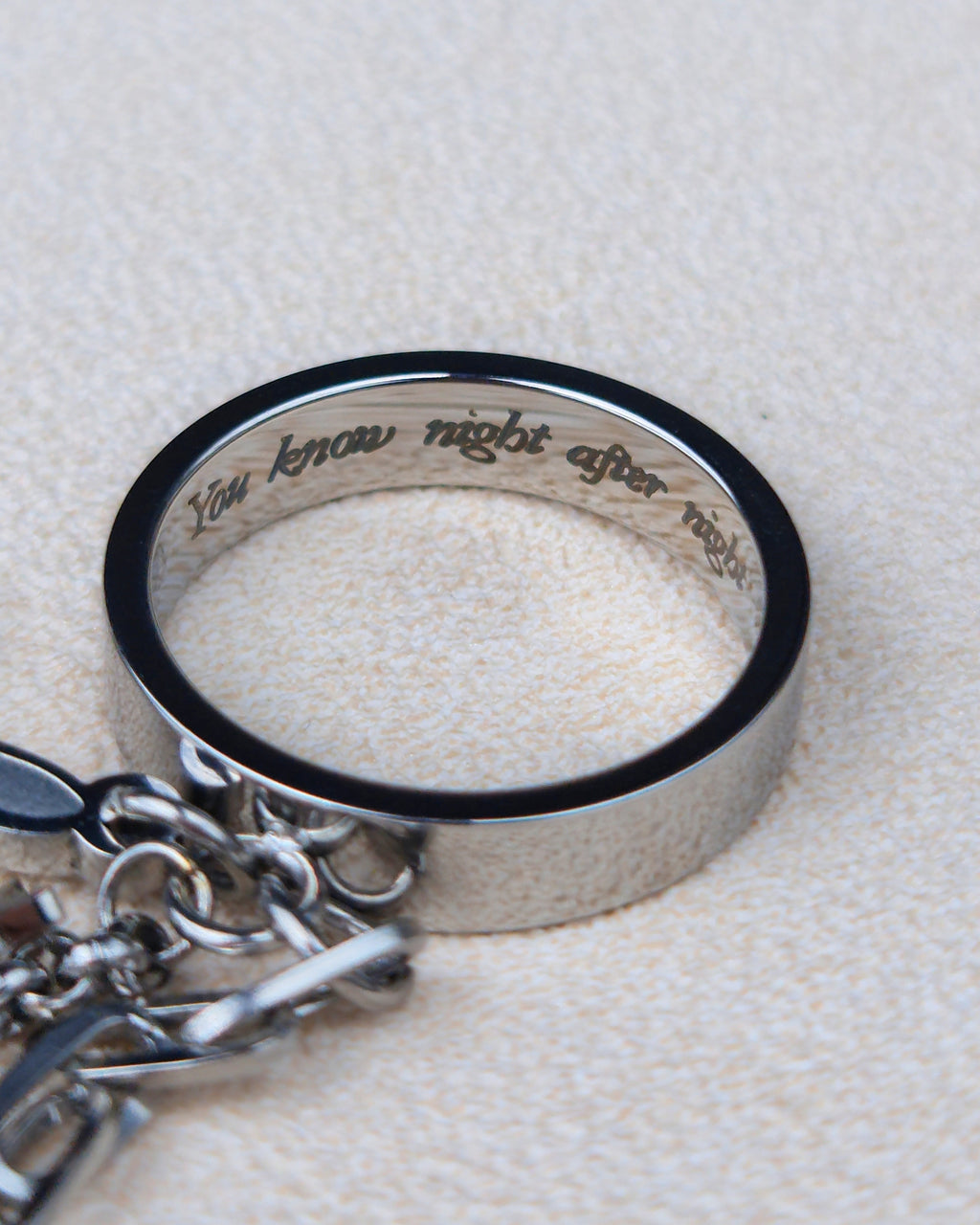 Jungkook Inspired Double Chain Ring Eternal Seven - Nikaneko