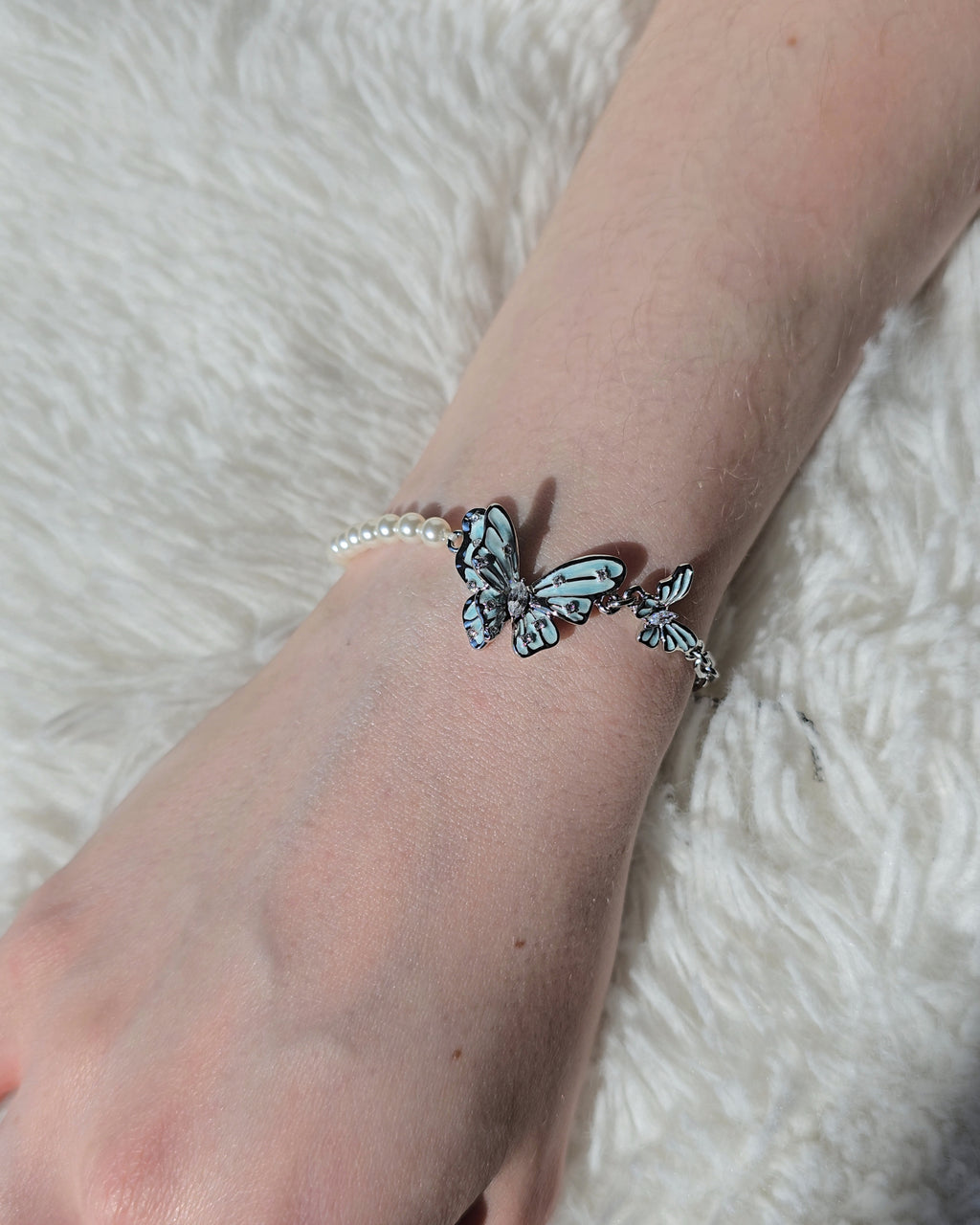 Minty Dew Butterfly Bracelet - Nikaneko