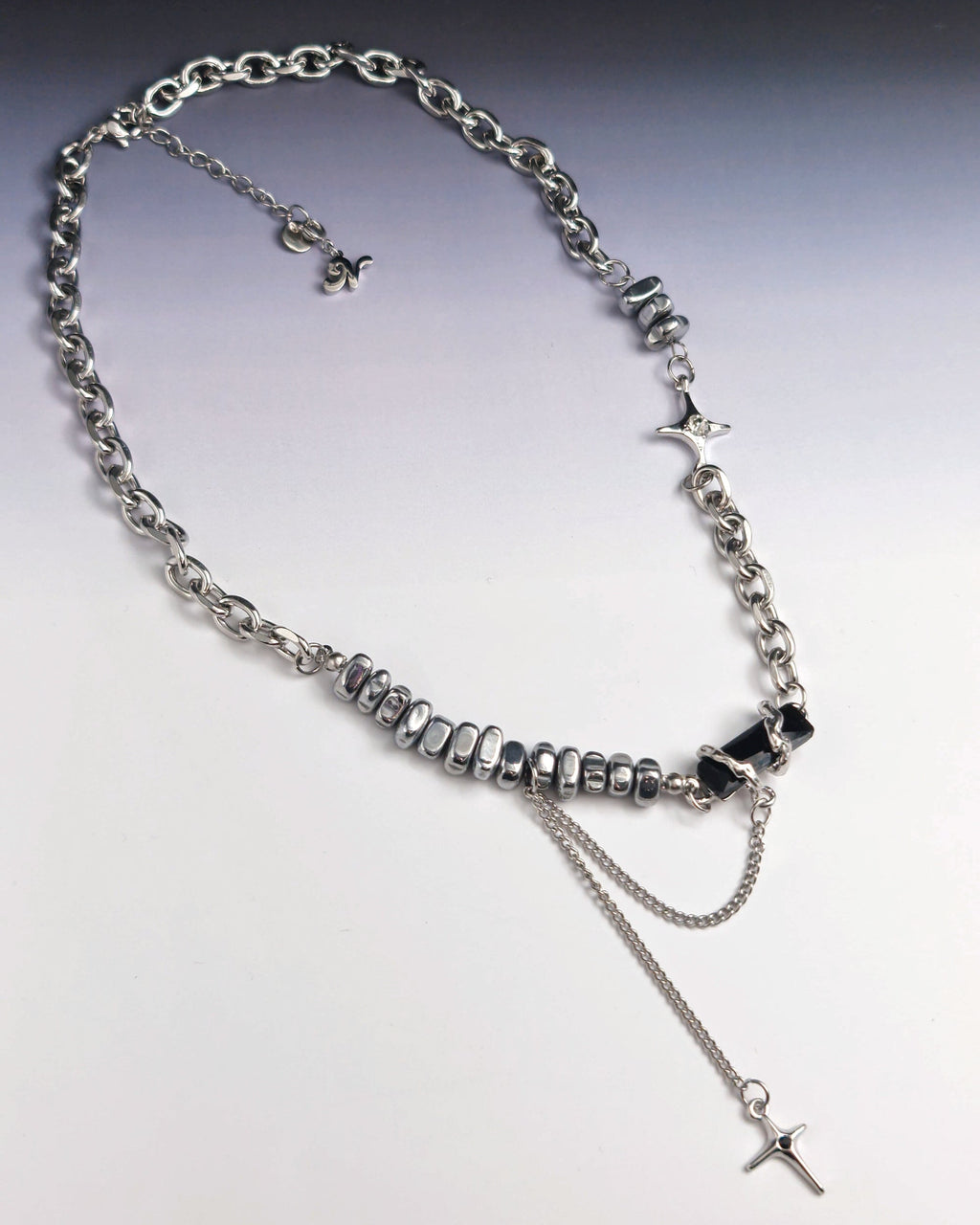 Nightfall Onyx Necklace Silver Rocks BLIND BOX