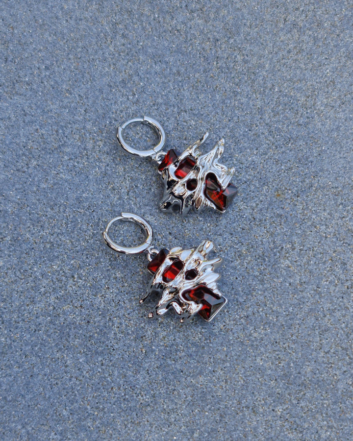 Ruby Mist Earrings - Nikaneko