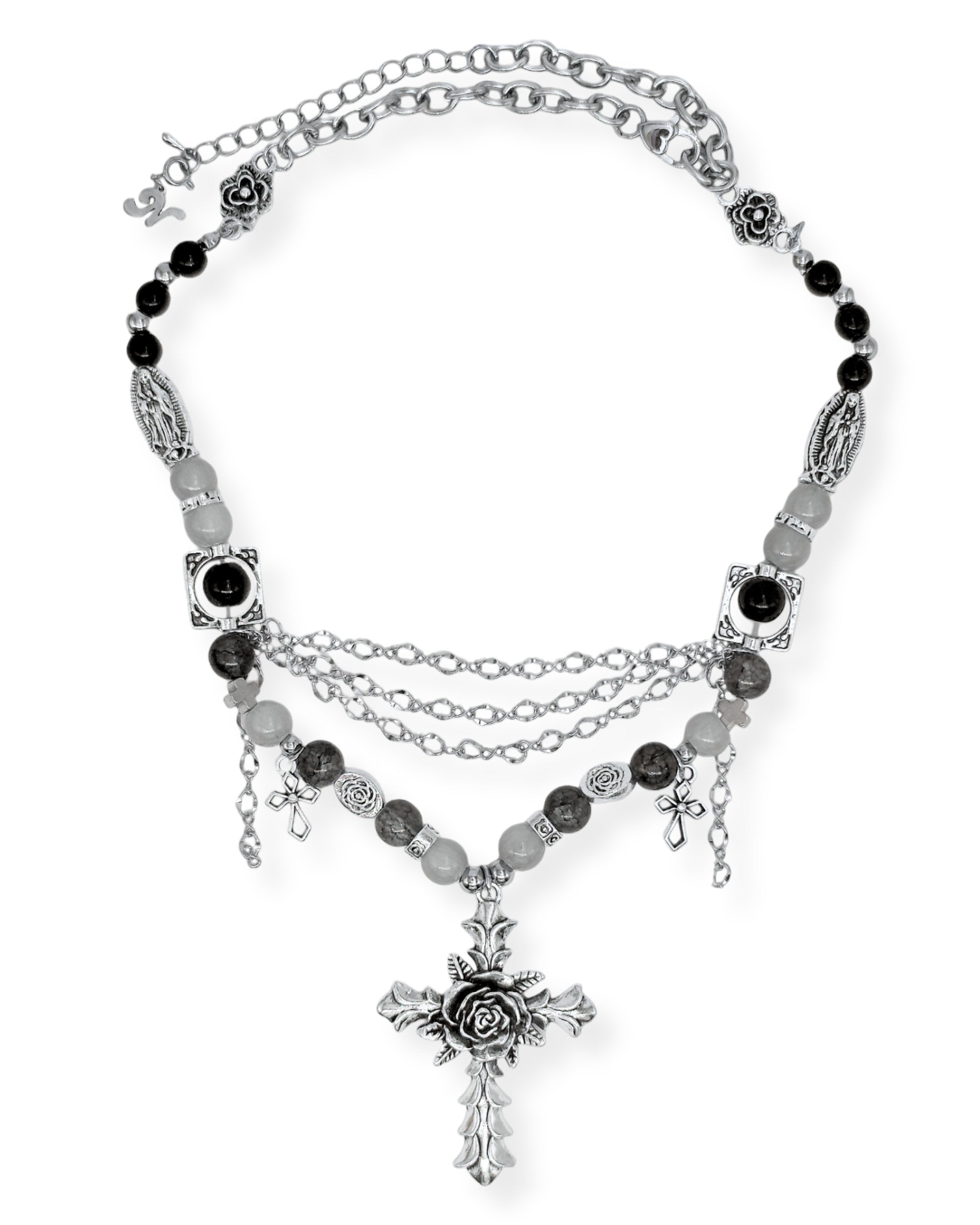 Sacred Rose Cross Necklace - Nikaneko