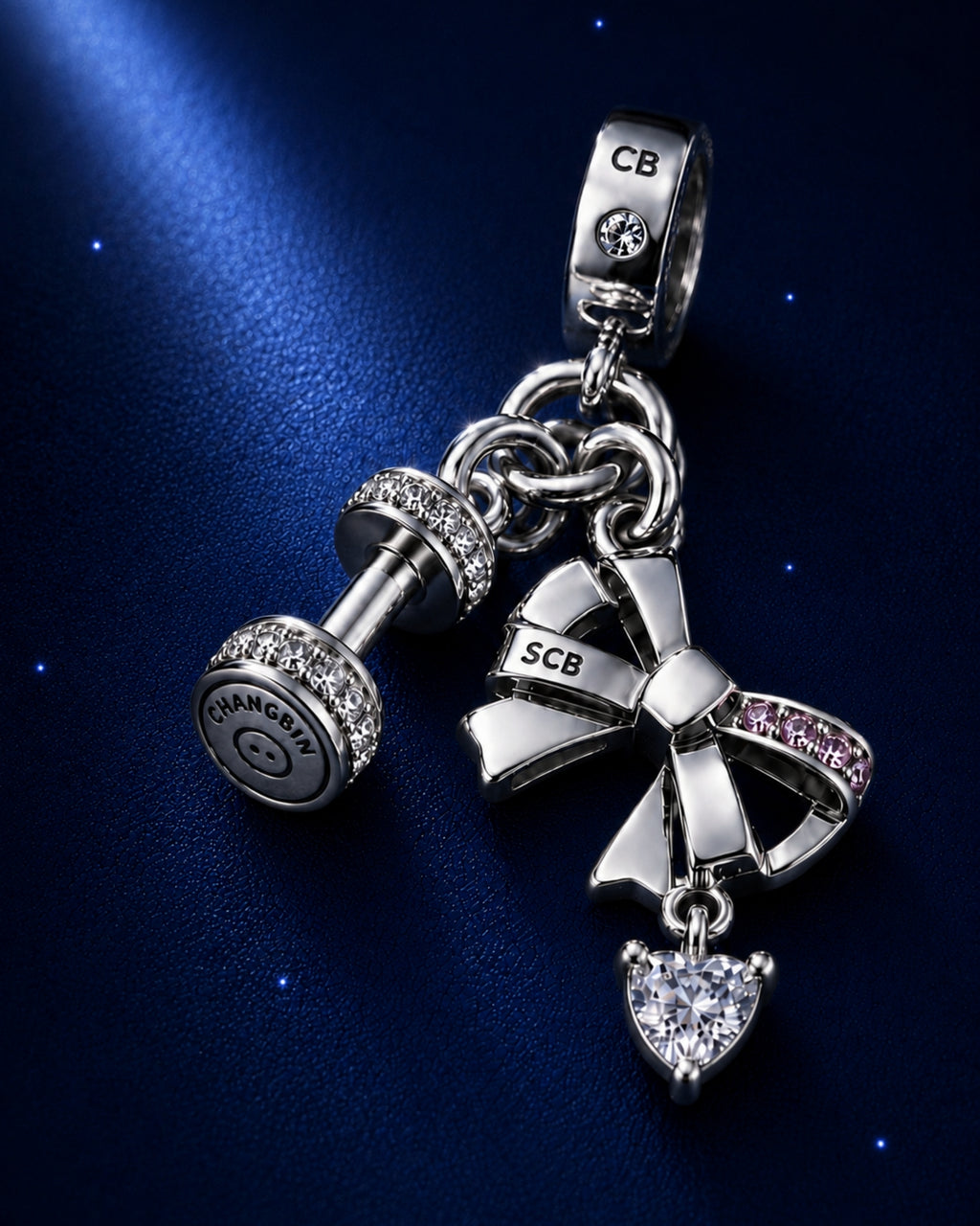 Changbin Bow & Dumbbell Charm