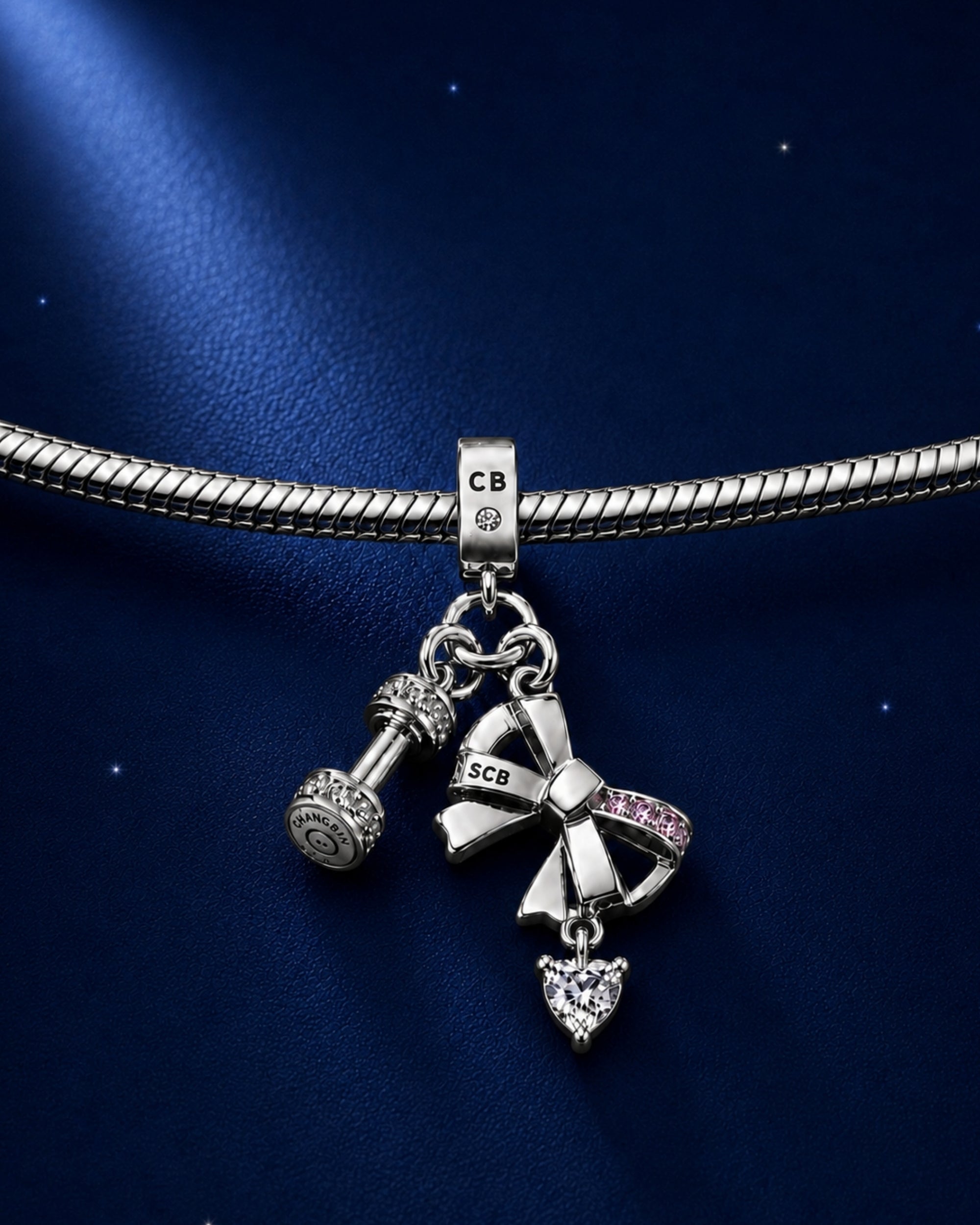 Changbin Bow & Dumbbell Charm