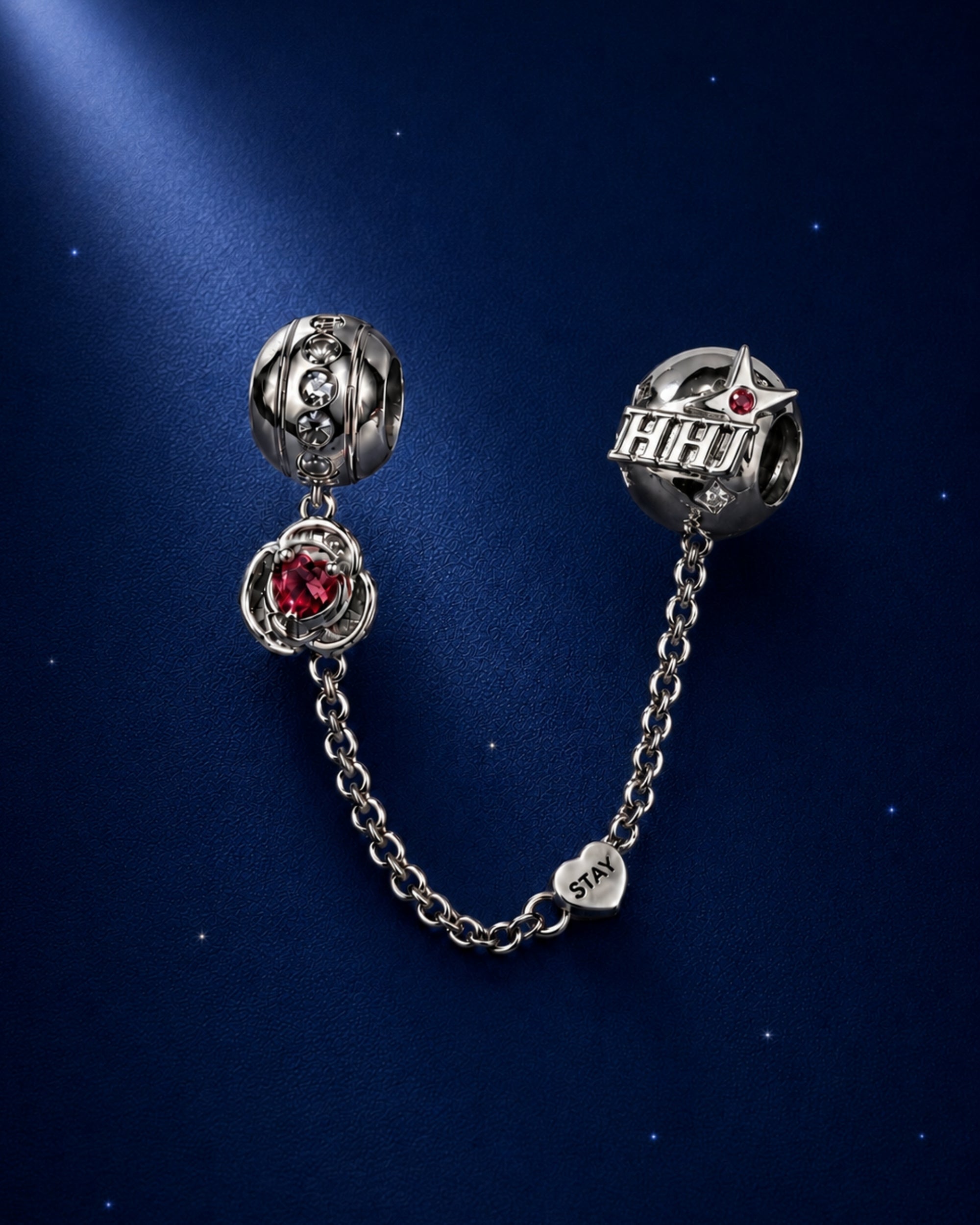 Hyunjin Rose Safety Chain Charm