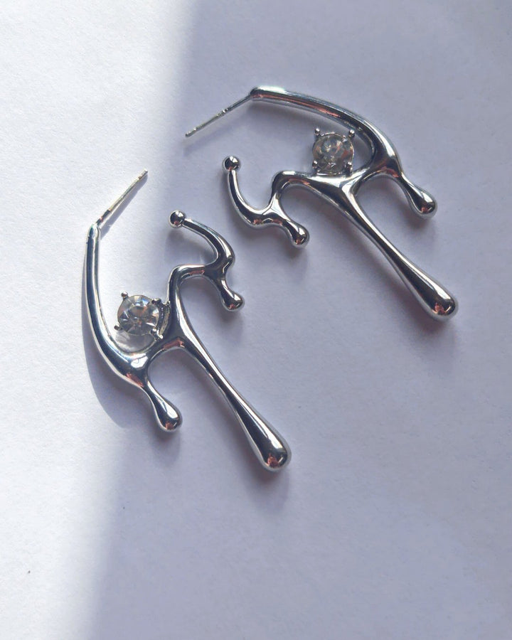 Earrings Melting Metal Inspired by Aespa - Nikaneko