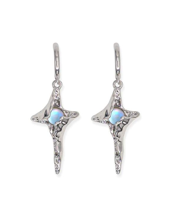 Moonstone Star Earrings