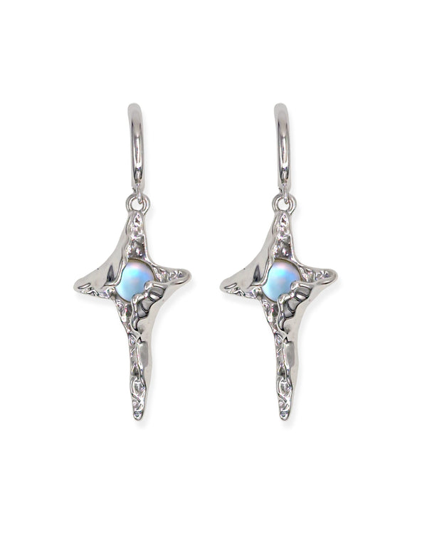 Moonstone Star Earrings - Nikaneko